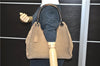 Authentic GUCCI Shoulder Tote Bag Suede Wood 106236 Brown 6621C