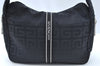 Authentic GIVENCHY Vintage Nylon Leather Shoulder Hand Bag Purse Black 6621I