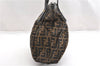 Authentic FENDI Zucca Vintage Shoulder Tote Bag Purse Canvas Brown 6624F