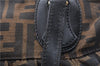 Authentic FENDI Zucca Vintage Shoulder Tote Bag Purse Canvas Brown 6624F