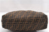 Authentic FENDI Zucca Vintage Shoulder Tote Bag Purse Canvas Brown 6624F