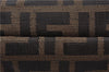 Authentic FENDI Zucca Vintage Shoulder Tote Bag Purse Canvas Brown 6624F
