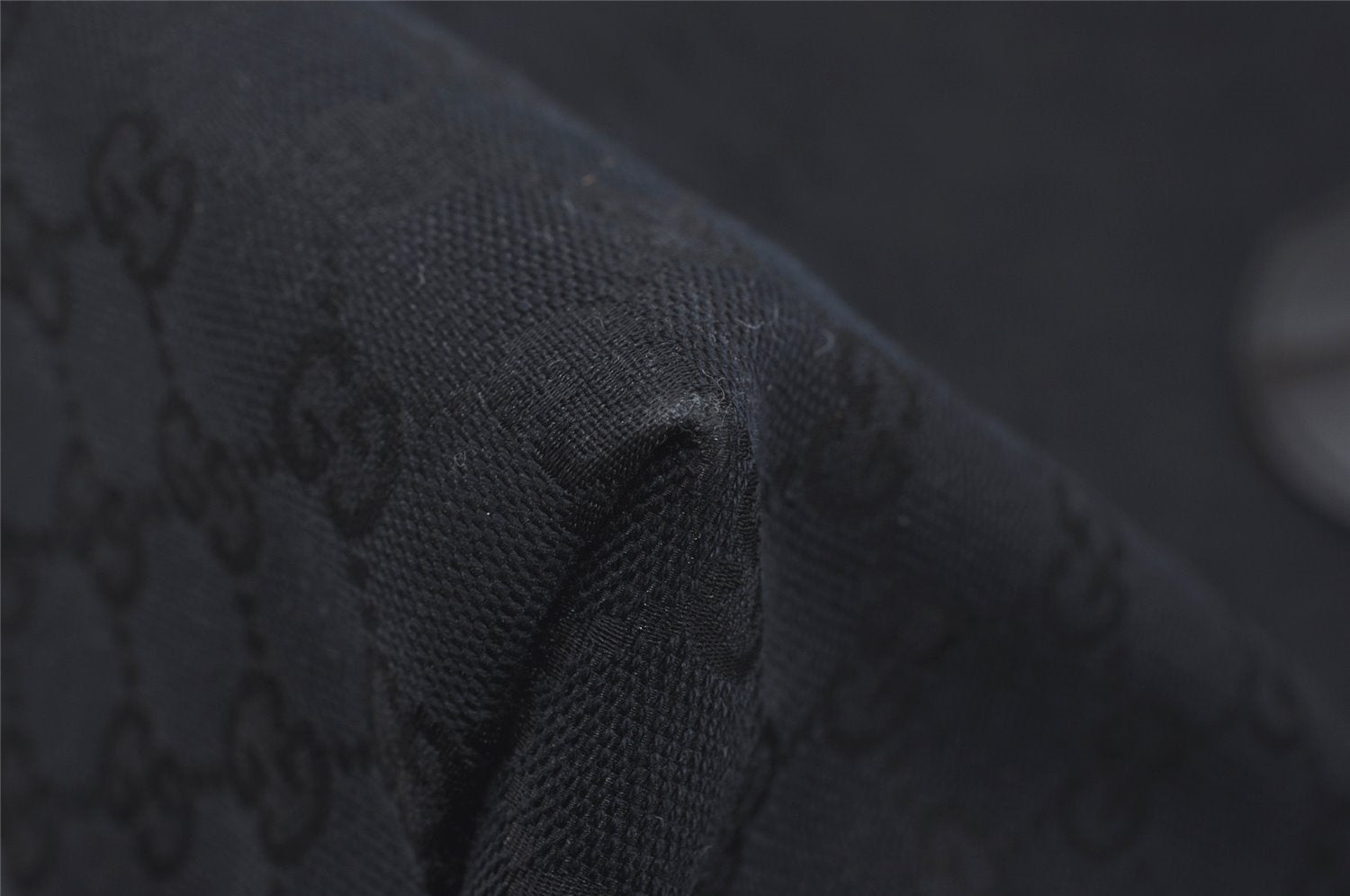 Authentic GUCCI Jolie Shoulder Tote Bag GG Canvas Enamel 211975 Black 6624I