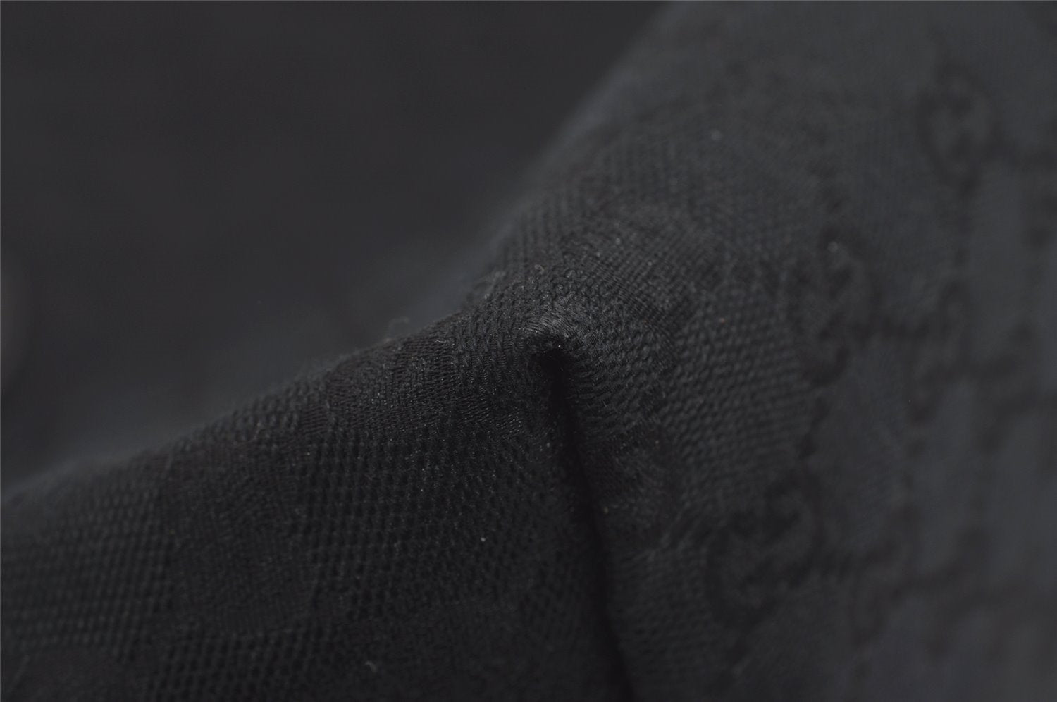 Authentic GUCCI Jolie Shoulder Tote Bag GG Canvas Enamel 211975 Black 6624I