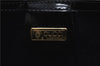 Authentic GUCCI Vintage Shoulder Cross Body Bag Purse Enamel Black 6625C