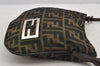 Authentic FENDI Vintage Zucca Shoulder Hand Bag Purse Nylon Leather Brown 6625I