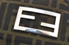 Authentic FENDI Vintage Zucca Shoulder Hand Bag Purse Nylon Leather Brown 6625I