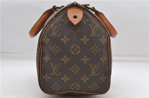 Authentic Louis Vuitton Monogram Speedy 25 Boston Hand Bag M41528 LV 6626D