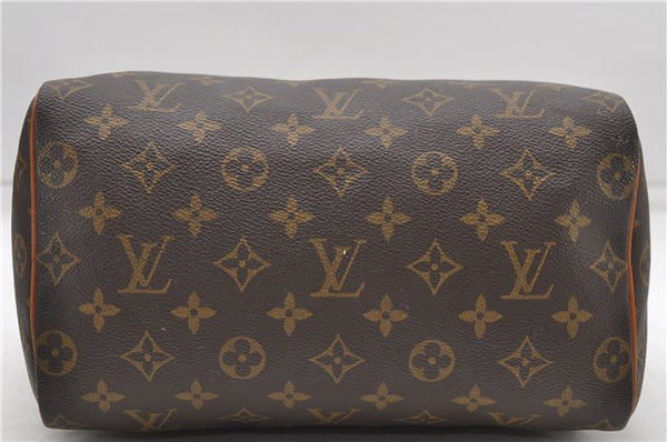 Authentic Louis Vuitton Monogram Speedy 25 Boston Hand Bag M41528 LV 6626D