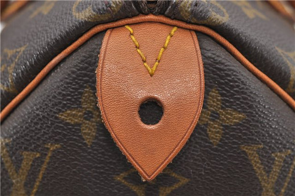 Authentic Louis Vuitton Monogram Speedy 25 Boston Hand Bag M41528 LV 6626D
