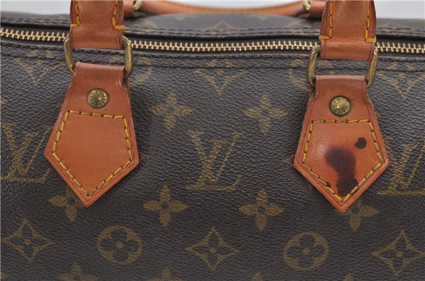 Authentic Louis Vuitton Monogram Speedy 25 Boston Hand Bag M41528 LV 6626D
