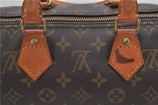Authentic Louis Vuitton Monogram Speedy 25 Boston Hand Bag M41528 LV 6626D