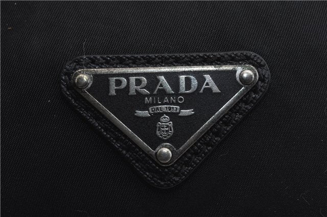 Authentic PRADA Nylon Leather Shoulder Hand Bag Black 6627D