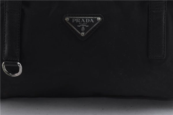 Authentic PRADA Nylon Leather Shoulder Hand Bag Black 6627D