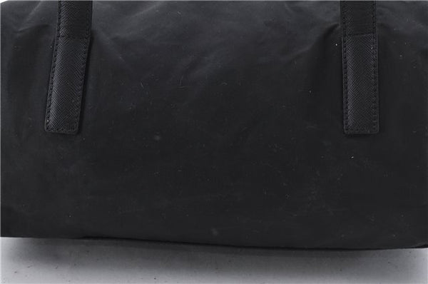 Authentic PRADA Nylon Leather Shoulder Hand Bag Black 6627D