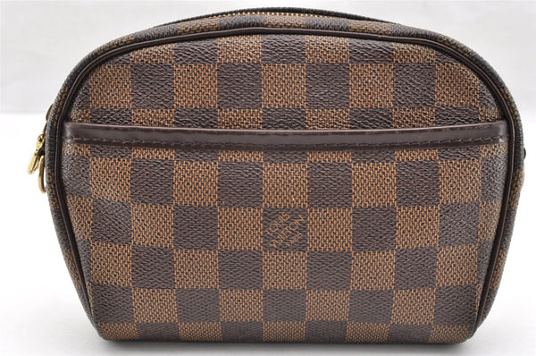 Authentic Louis Vuitton Damier Pochette Ipanema Shoulder Bag N51296 Junk 6627I