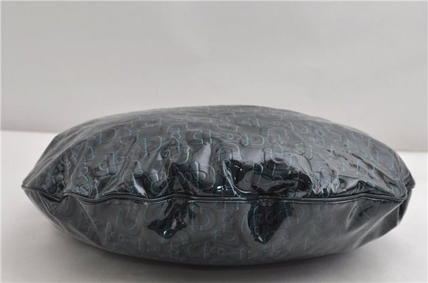 Authentic GUCCI Shoulder Bag Horsebit Motif Enamel Leather 145764 Green 6628F