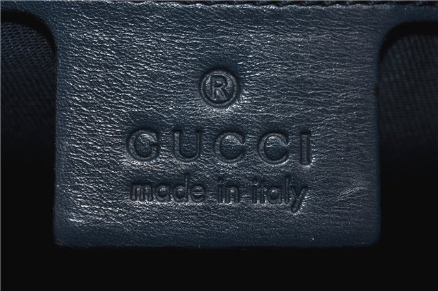 Authentic GUCCI Shoulder Bag Horsebit Motif Enamel Leather 145764 Green 6628F