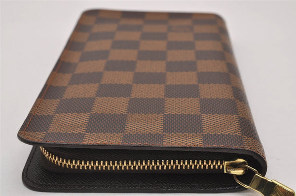 Authentic Louis Vuitton Damier Porte Monnaie Zip Purse Wallet N61728 LV 6630I