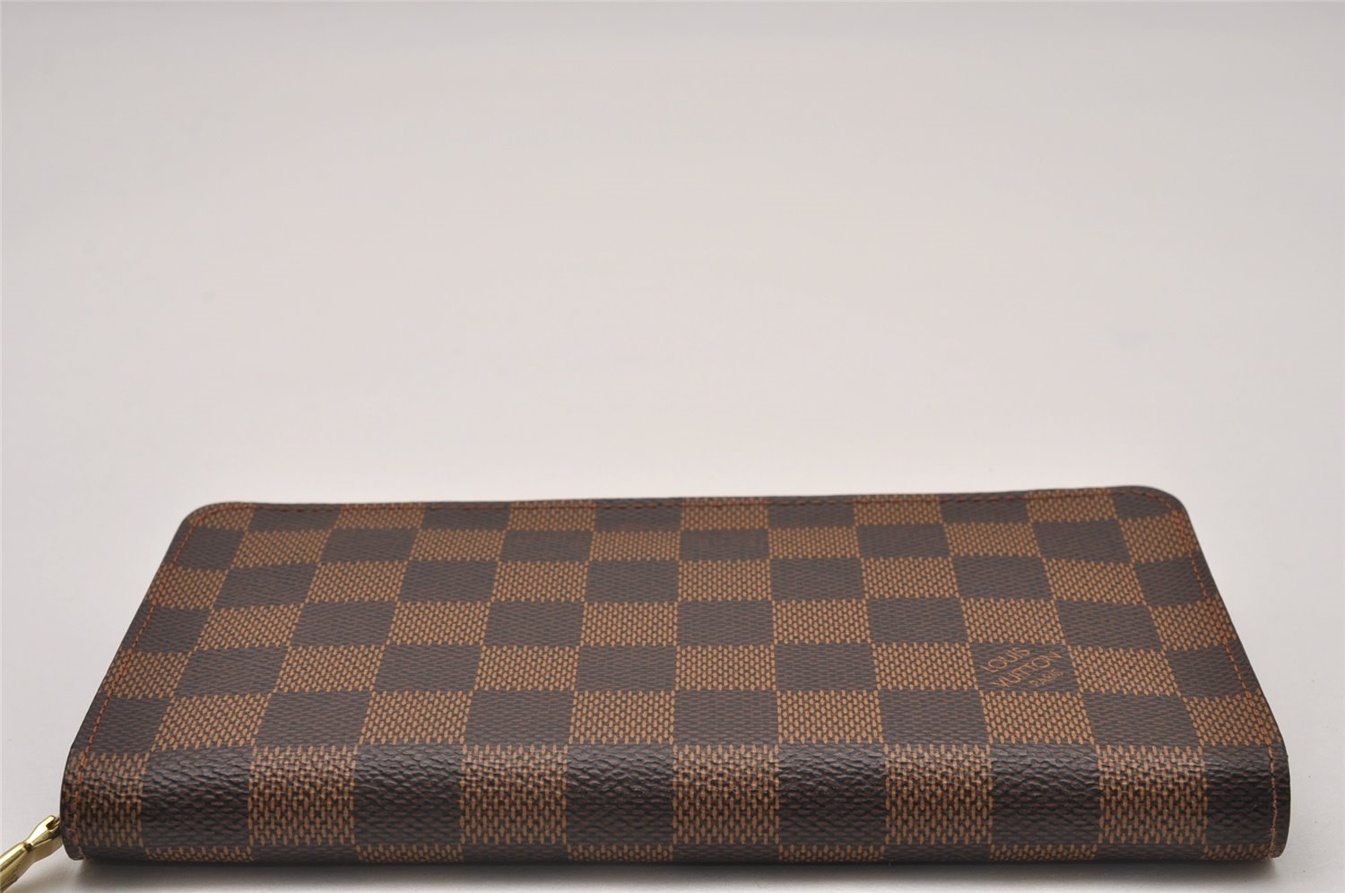 Authentic Louis Vuitton Damier Porte Monnaie Zip Purse Wallet N61728 LV 6630I