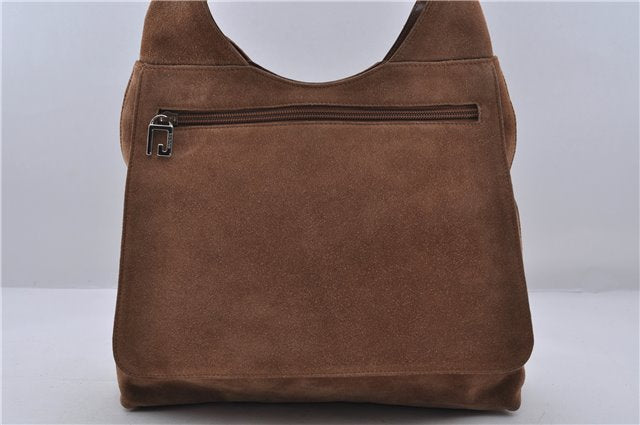 Authentic GUCCI Shoulder Hand Bag Purse Suede Leather Brown 6631C