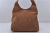 Authentic GUCCI Shoulder Hand Bag Purse Suede Leather Brown 6631C