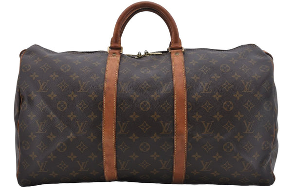 Authentic Louis Vuitton Monogram Keepall 50 Travel Boston Bag M41426 LV 6631D