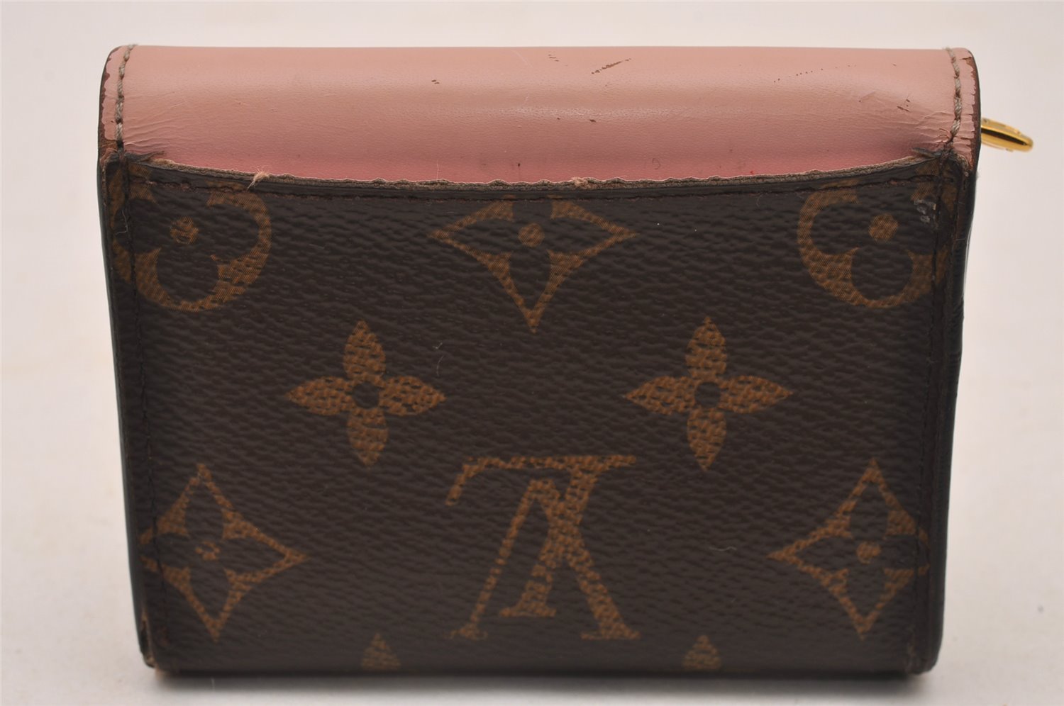 Authentic Louis Vuitton Monogram Portefeuille Zoe Wallet Pink M62933 LV 6631I