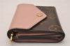 Authentic Louis Vuitton Monogram Portefeuille Zoe Wallet Pink M62933 LV 6631I