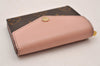 Authentic Louis Vuitton Monogram Portefeuille Zoe Wallet Pink M62933 LV 6631I