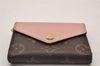 Authentic Louis Vuitton Monogram Portefeuille Zoe Wallet Pink M62933 LV 6631I