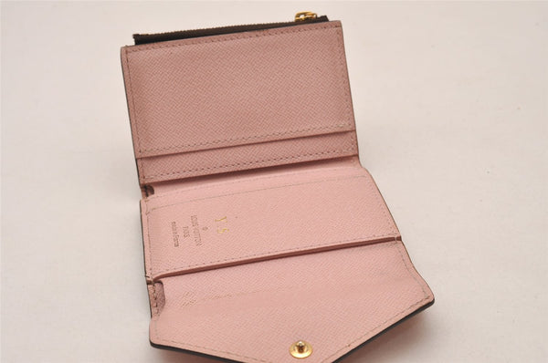 Authentic Louis Vuitton Monogram Portefeuille Zoe Wallet Pink M62933 LV 6631I