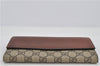 Authentic GUCCI Long Wallet Purse GG PVC Leather 410100 Brown 6632F