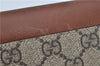 Authentic GUCCI Long Wallet Purse GG PVC Leather 410100 Brown 6632F