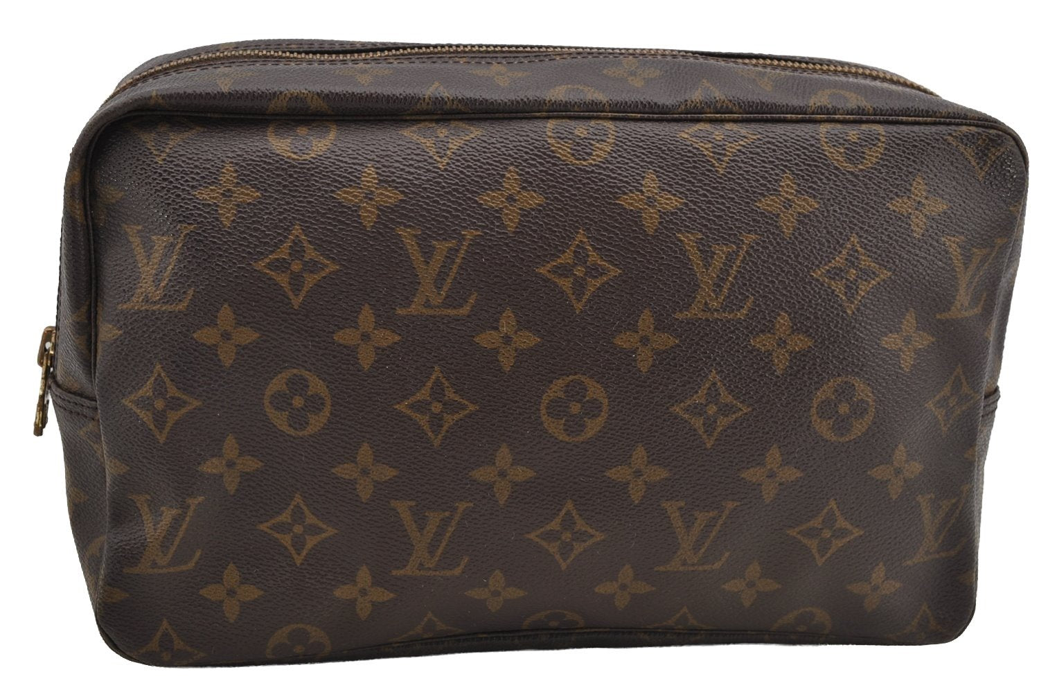 Auth Louis Vuitton Monogram Trousse Toilette 28 Clutch Hand Bag M47522 LV 6632I