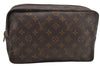 Auth Louis Vuitton Monogram Trousse Toilette 28 Clutch Hand Bag M47522 LV 6632I