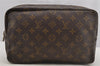 Auth Louis Vuitton Monogram Trousse Toilette 28 Clutch Hand Bag M47522 LV 6632I