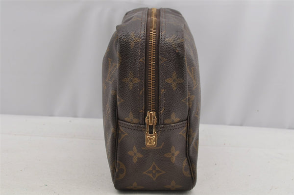 Auth Louis Vuitton Monogram Trousse Toilette 28 Clutch Hand Bag M47522 LV 6632I