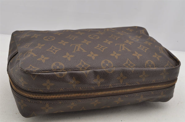 Auth Louis Vuitton Monogram Trousse Toilette 28 Clutch Hand Bag M47522 LV 6632I