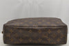 Auth Louis Vuitton Monogram Trousse Toilette 28 Clutch Hand Bag M47522 LV 6632I