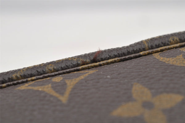 Auth Louis Vuitton Monogram Trousse Toilette 28 Clutch Hand Bag M47522 LV 6632I