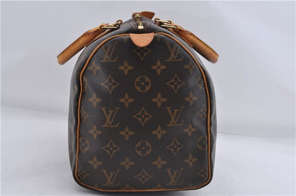 Authentic Louis Vuitton Monogram Speedy 30 Hand Boston Bag M41526 LV 6633D