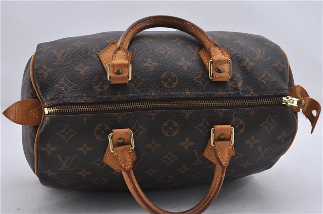 Authentic Louis Vuitton Monogram Speedy 30 Hand Boston Bag M41526 LV 6633D