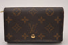 Auth Louis Vuitton Monogram Porte Monnaie Billets Tresor Wallet M61730 LV 6633I