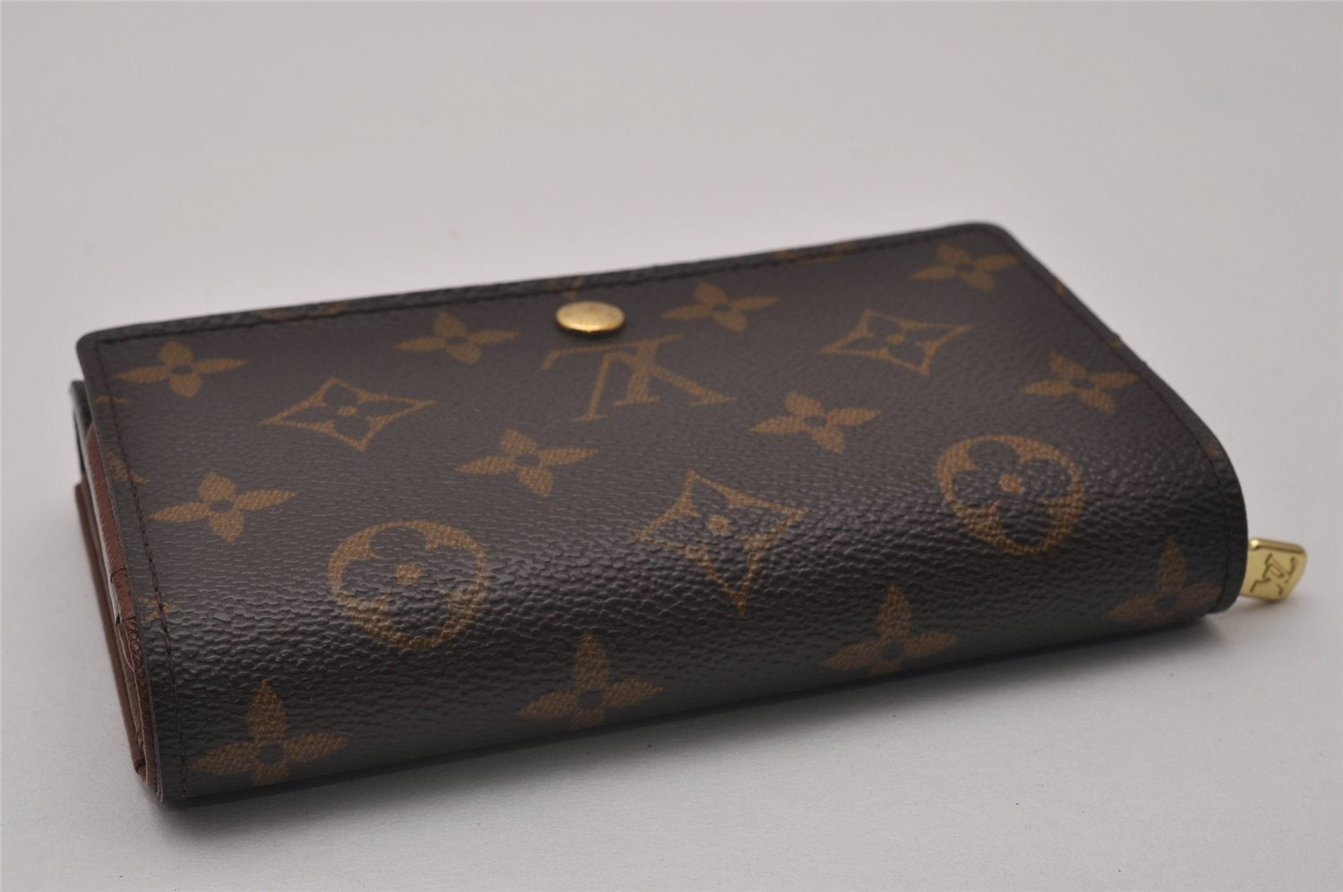 Auth Louis Vuitton Monogram Porte Monnaie Billets Tresor Wallet M61730 LV 6633I