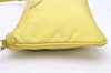 Authentic PRADA Nylon Tessuto Leather Shoulder Hand Bag Pouch Purse Yellow 6636E