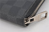 Authentic Louis Vuitton Damier Graphite Zippy Organizer Wallet N63077 LV 6636F