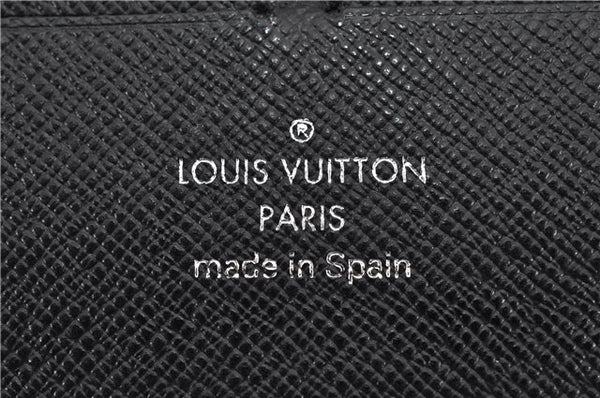 Authentic Louis Vuitton Damier Graphite Zippy Organizer Wallet N63077 LV 6636F