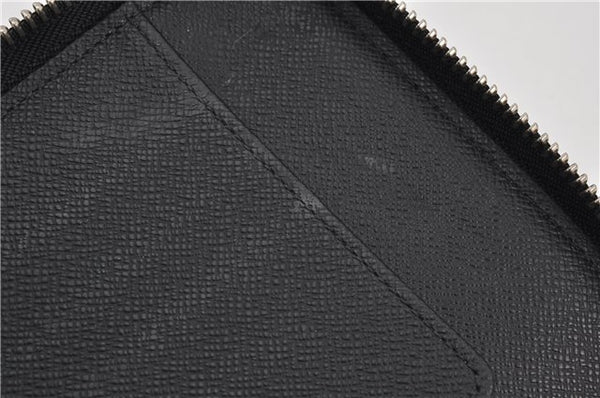 Authentic Louis Vuitton Damier Graphite Zippy Organizer Wallet N63077 LV 6636F