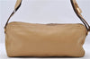 Authentic PRADA Leather Shoulder Bag Purse Beige 6637C